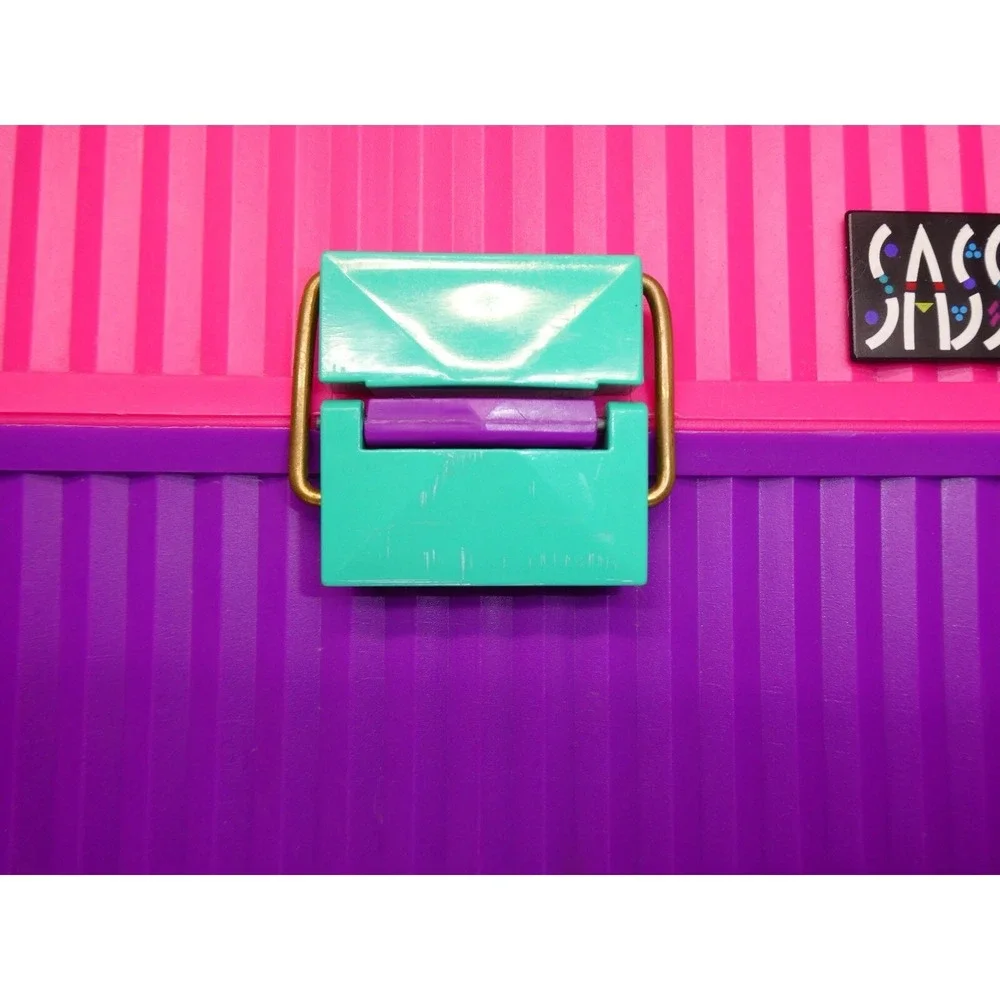 Vintage 80s Sassaby Makeup Case Caboodle Jewelry Organizer 1990s Tri Color